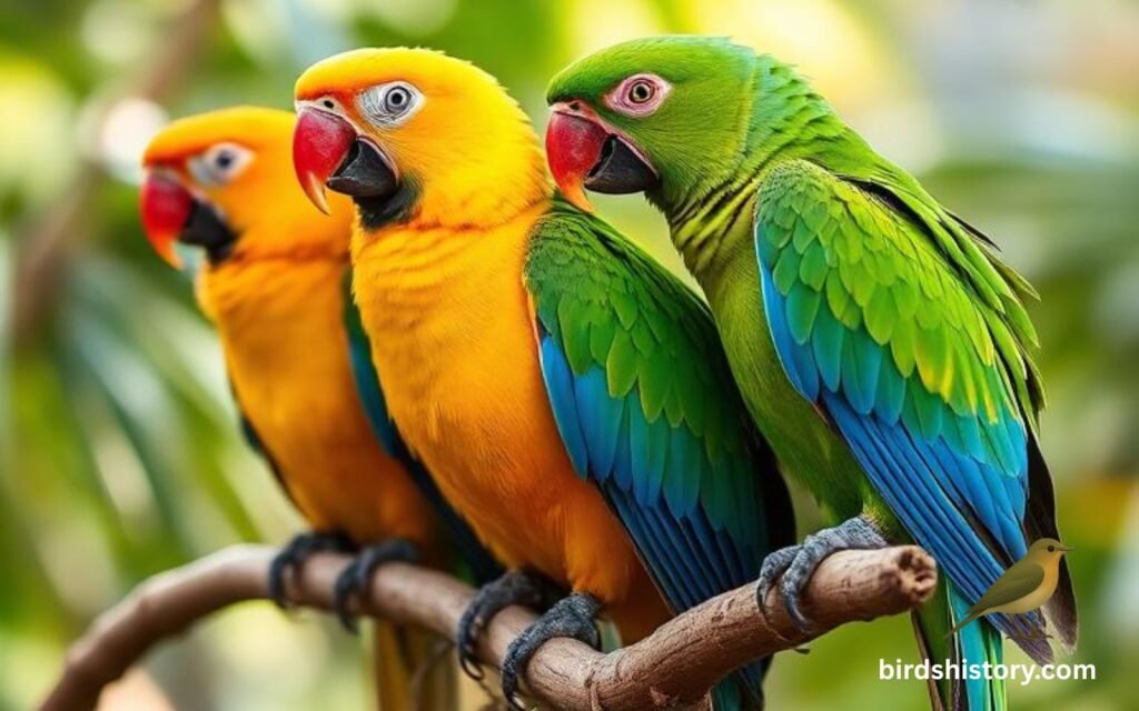 colorful birds